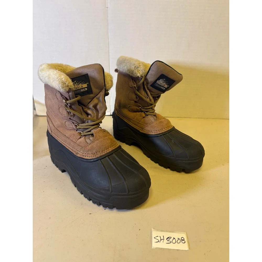 Itasca Cedar Mens Size 8 Brown Leather Insulated Waterproof Snow Duck Boots